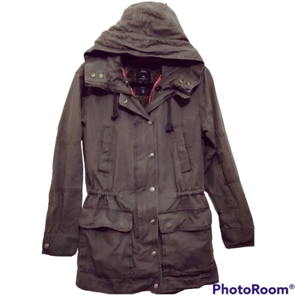 Gap winter coat women's size small military green removable inside vest lining - Picture 3 of 11